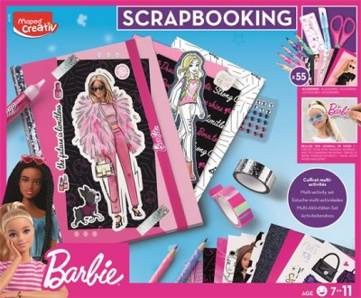 Kreatív scrapbooking készlet, 50 darabos, MAPED CREATIV "Scrapbooking Set - Barbie"